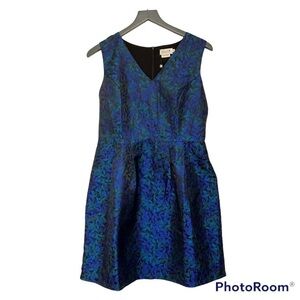 Molly Bracken Jacquard Fit and Flare Dress Size Medium